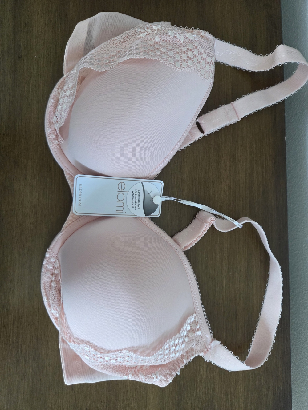 Charley&Me Blush Pink Lace Trim T-Shirt Bra